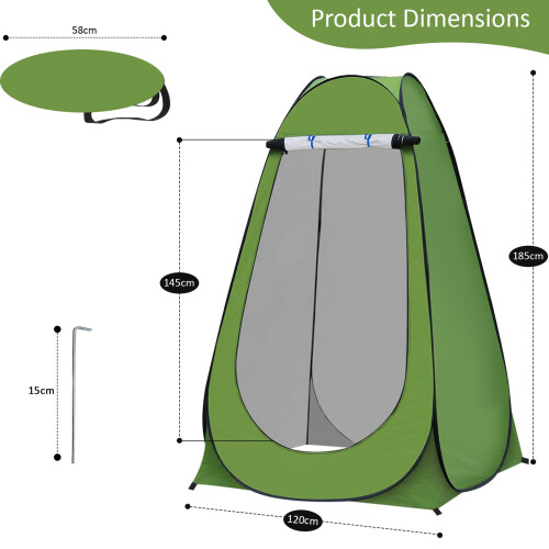 (Green) Privacy Instant Pop Up Tent 2