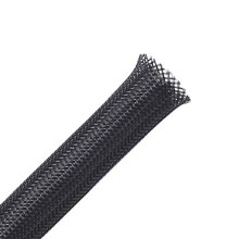 25ft - 1 inch PET Expandable Braided Sleeving – Black – Alex Tech Braided Cable Sleeve