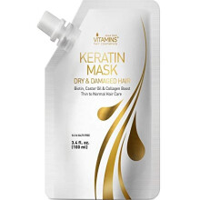 Mascarilla de Pelo de Queratina - Acondicionador Profundo con Biotina y Colágeno para Cabello Seco y Dañado