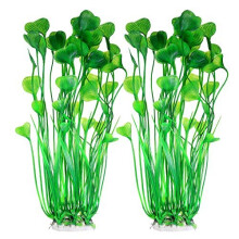 2 Pcs Large Aquarium Aquatic Plants Decoration, Plastic Artificial Water Plants Ornaments, 15.7 inch Fish Tank Decorations - Safe for All Fish Deco.