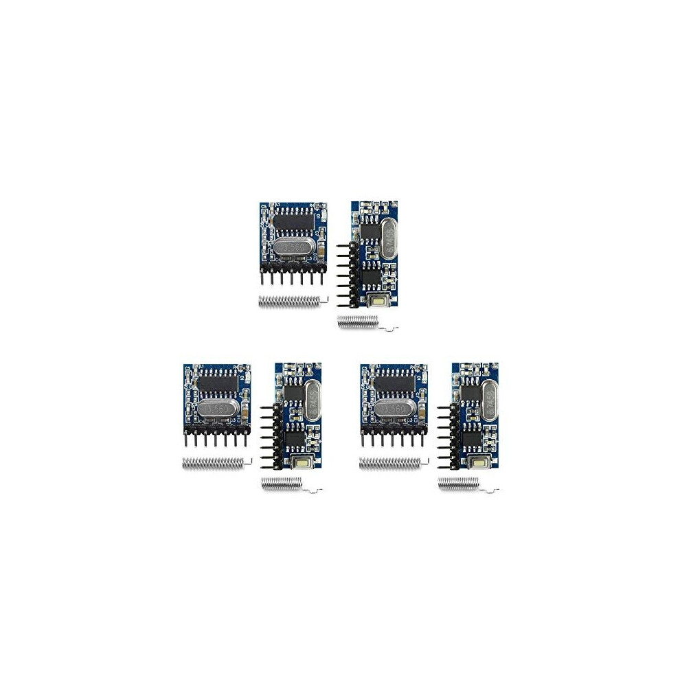 Wireless Remote Control Switch 433Mhz Rf Transmitter And Receiver Module 1527 Learning Code For Surveillance Systems, Access Control 5011145449765