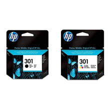 CH561EE, CH562EE 301 Original Ink Cartridges, Black and Tri-Colour, Bundle, Multipack