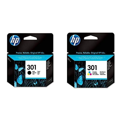 HP CH561EE, CH562EE 301 Original Ink Cartridges, Black and Tri-Colour, Bundle, Multipack