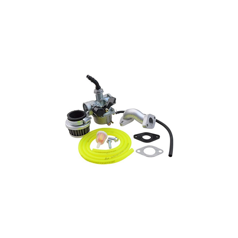 PZ19 Carburetor Air Filter Carburetor Rebuild Kit Replacement For 50cc 110cc 125cc Moped ATV Yellow