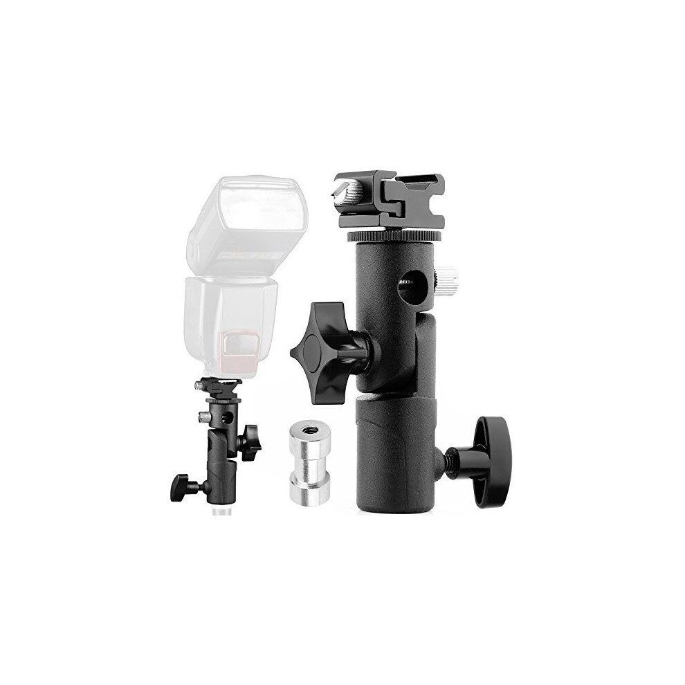 Camera Flash Speedlite Mount Swivel Stand Bracket With Umbrella Reflector Holder For Camera Dslr, Compatible With Canon/Nikon/Pentax/Olympus And Light 5011145430985