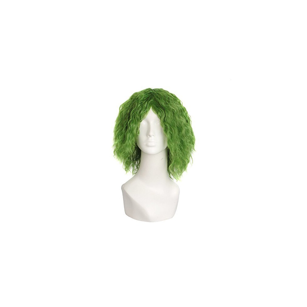 Mapofbeauty Unisex Green Fahion Cosplay Costume Curly Synthetic Wig (Mixed )