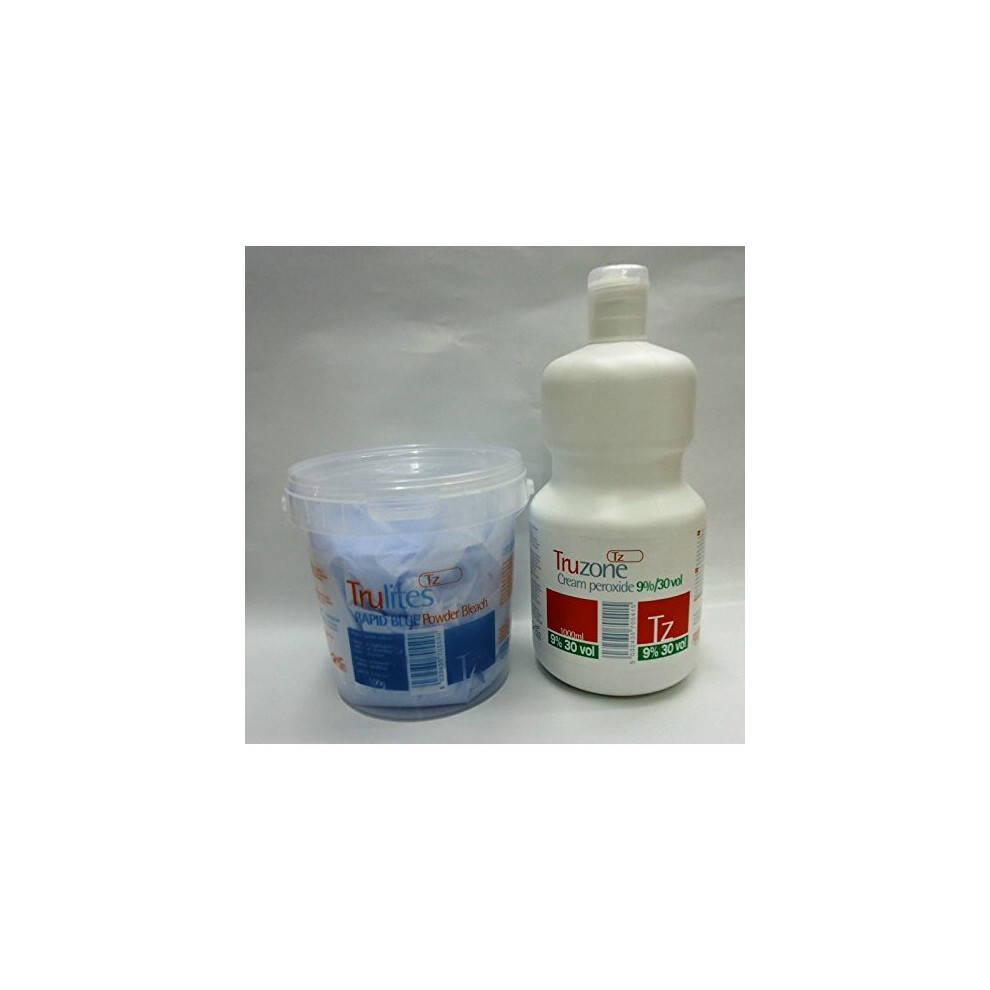 Truzone Blue,Cream Sets Of Cream Peroxide 9% (30 Vol) 1000Ml & Rapid Blue Hair Bleach 500Gm