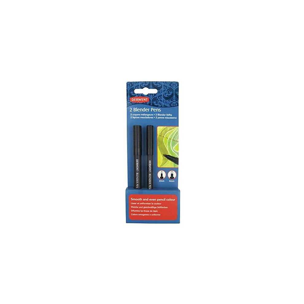 Derwent Blender Pen, Set Of 2, 2Mm & 4Mm Nibs, Ideal For Blending Pencil Lines, Professional Quality, 2302177