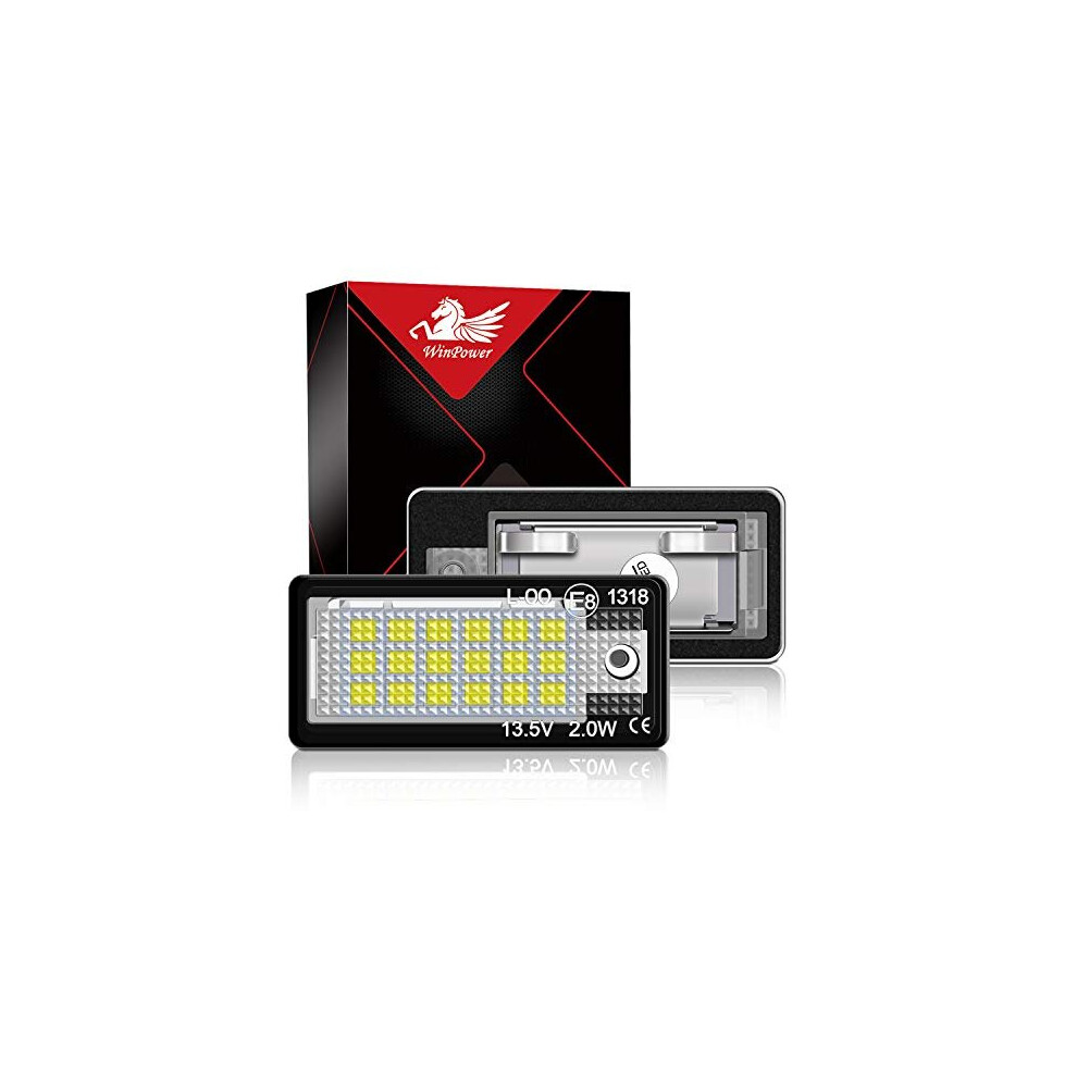Led Rear License Plate Lamps Number Plate Lights Bulbs 3582 Smd With Canbus No Error 6000K Pure Xenon For Q7 A3 S3 A4 S4 Rs4 A6 C6 S6 Rs6 A8 S8, White 5011145429132