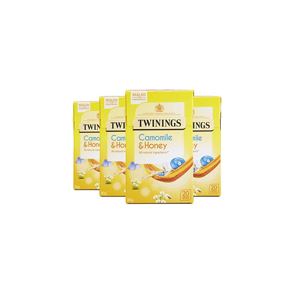 Twinings Camomile And Honey 80 Tea Bags (Multipack Of 4 X 20 Bags)