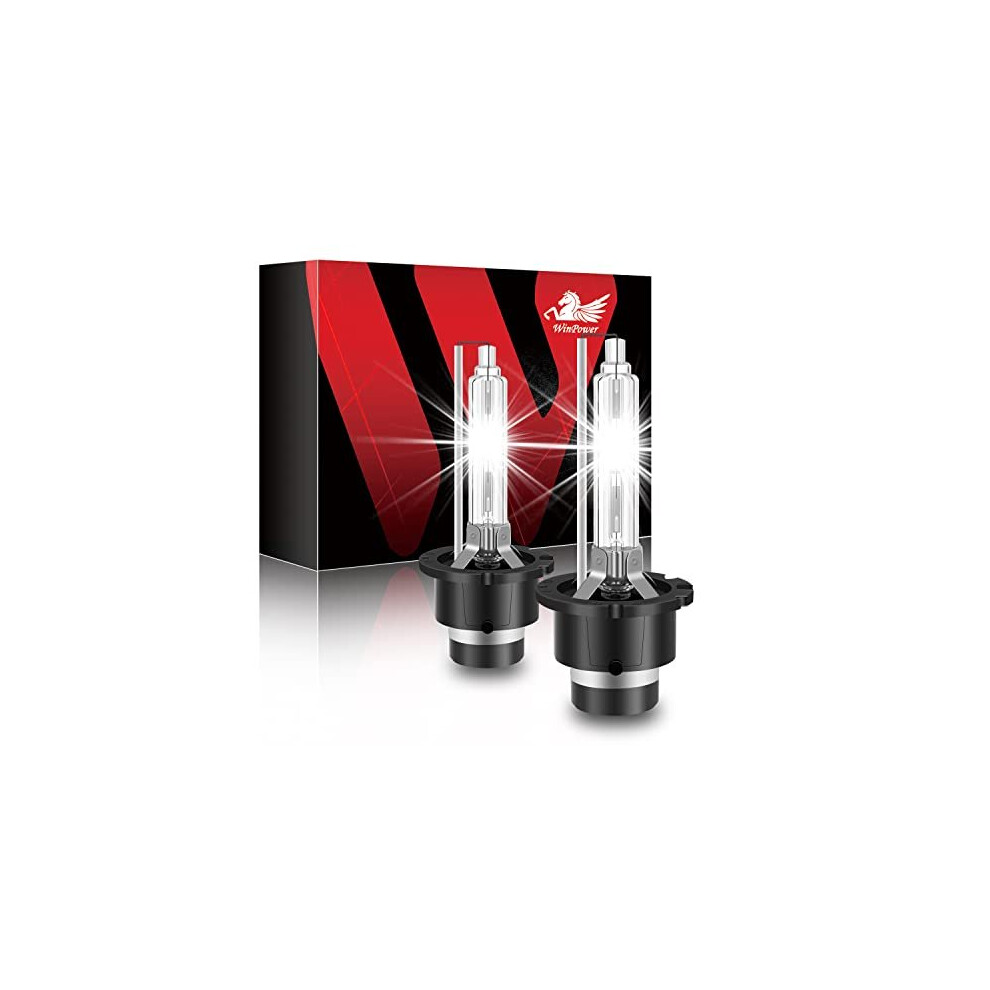 D2S Xenon Bulbs 35W Headlight 6000K Diamond White Discharge Lamps 12V Car HID Replacement kit, Pack of 2