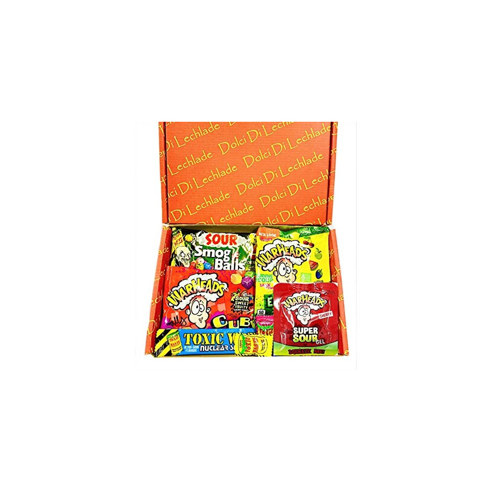 American Sour Sweets Gift Box by Dolci Di Lechlade | Warheads vs Toxic Waste | Mega Sour Sweets Challenge