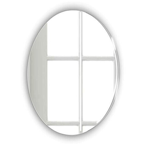 Frameless Oval Bathroom Mirror - Lightweight & Stylish Shaving Décor