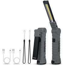 LED USB Rechargeable Torch,Vagocom Super Bright Flashlight COB Work Light,Mechanic Tools Gifts for Him Mens, Portable Inspection Lamps with Magnetic