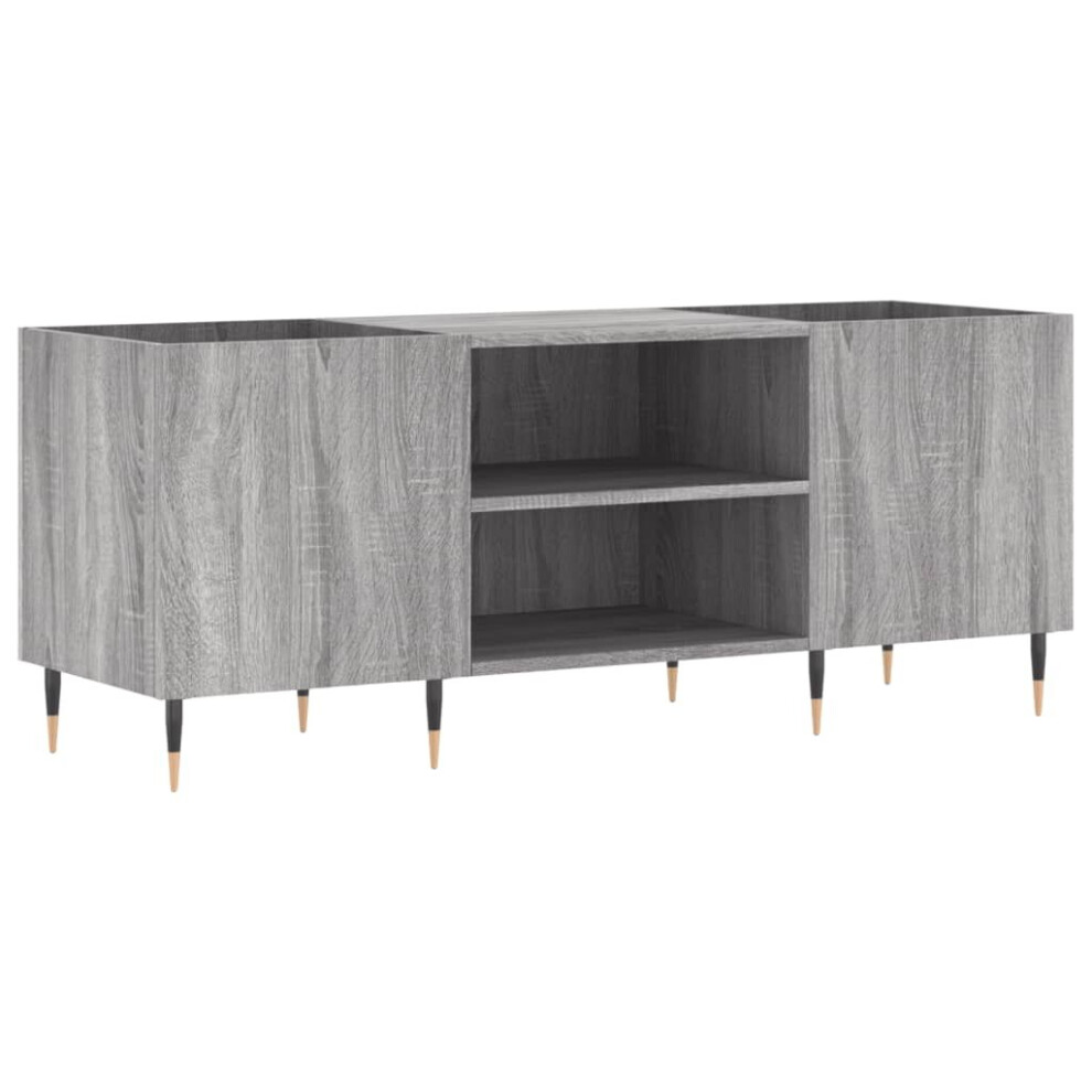 (grey sonoma) vidaXL Record Cabinet Record Storage Cabinet Sideboard White Engineered Wood