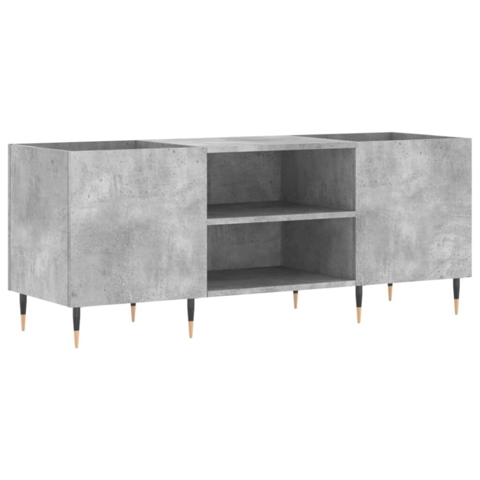 Vidaxl (Concrete ) Record Cabinet Vinyl Record Storage Sideboard Cabinet Engineered Wood Grey