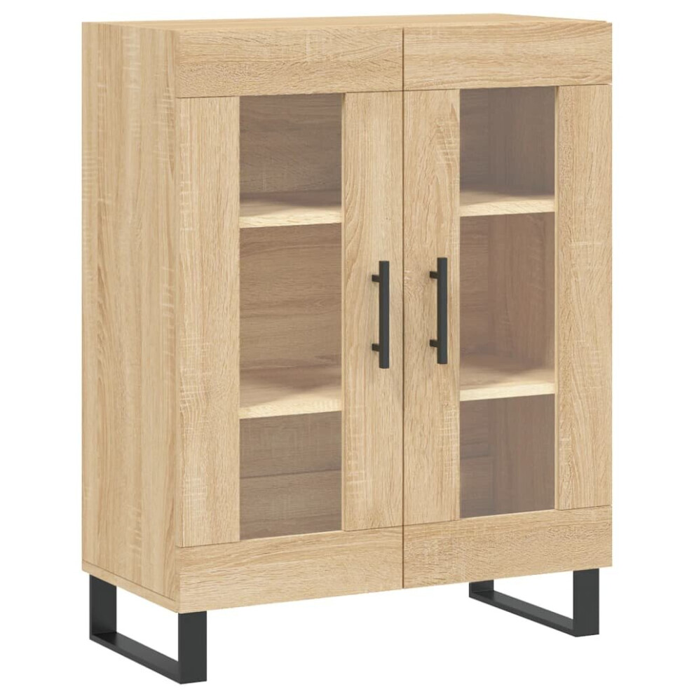 Vidaxl (Sonoma Oak) Sideboard Storage Side Cabinet Cupboard Concrete Engineered Wood Grey
