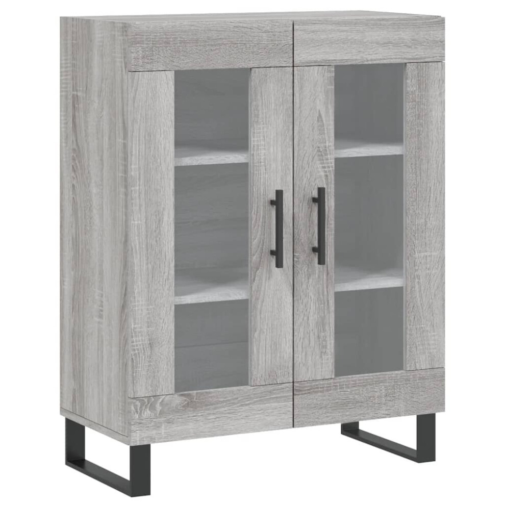 (grey sonoma) vidaXL Sideboard Storage Side Cabinet Cupboard Concrete Grey Engineered Wood