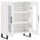 VidaXL (high gloss white) vidaXL Sideboard Storage Side Cabinet Cupboard Concrete Grey Engineered Wood 6