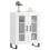 VidaXL (high gloss white) vidaXL Sideboard Storage Side Cabinet Cupboard Concrete Grey Engineered Wood 3