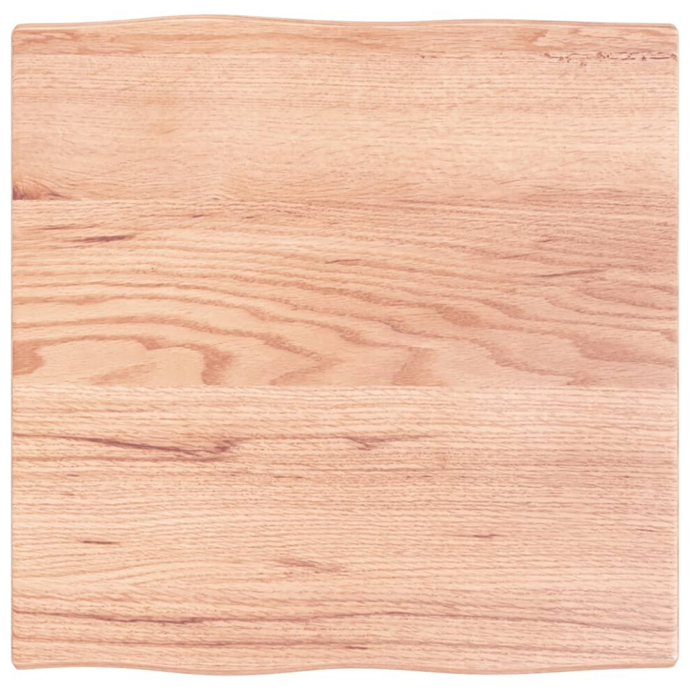 (light brown, 60 x 60 x 2 cm) vidaXL Table Top Wooden Desk Top for Table Treated Solid Wood Oak Live Edge