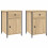 VidaXL (sonoma oak, 2 pcs) vidaXL Bedside Cabinets Bedside Table Side Table 2 pcs Black Engineered Wood 2