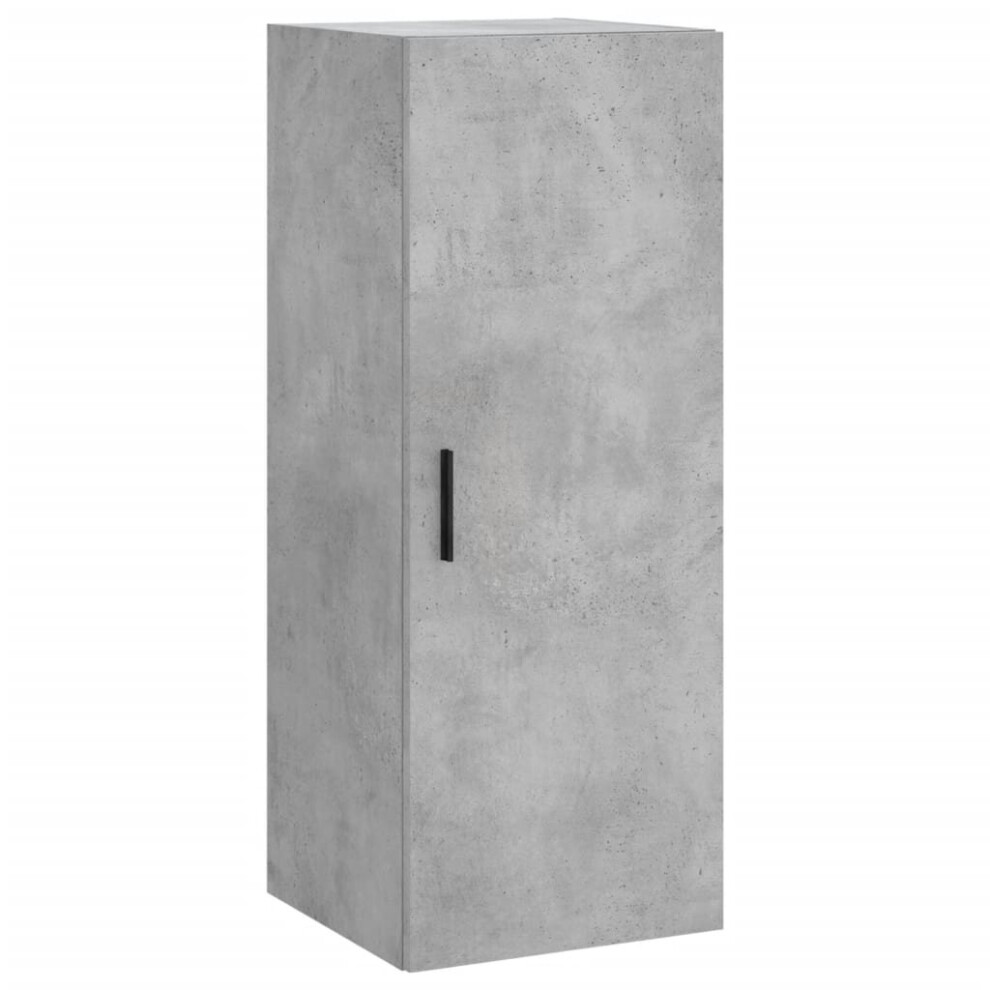 Vidaxl (Concrete Grey) Wall Mounted Cabinet Storage Cabinet Side Cabinet White Engineered Wood