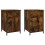 VidaXL (smoked oak, 2 pcs) vidaXL Bedside Cabinets Bedside Table Side Table 2 pcs Black Engineered Wood 2