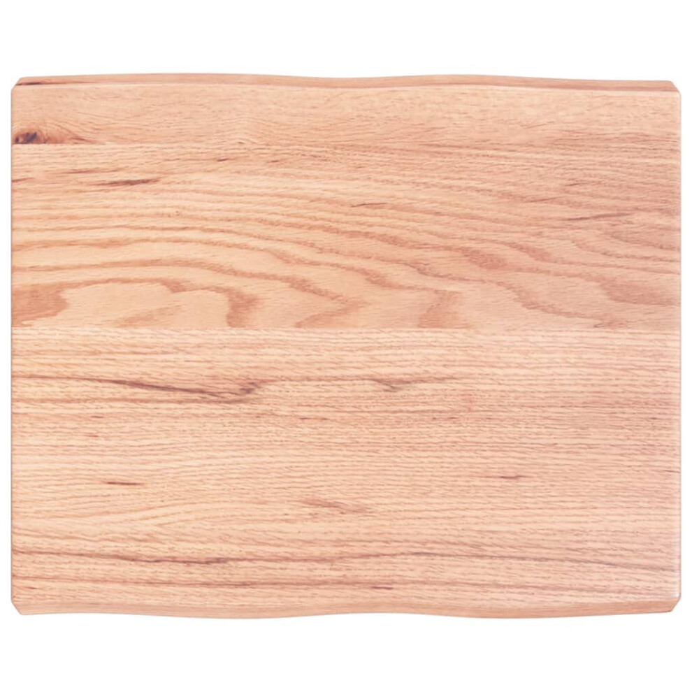 (light brown, 60 x 50 x 6 cm) vidaXL Table Top Wooden Desk Top for Table Treated Solid Wood Oak Live Edge