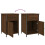 VidaXL (brown oak, 2 pcs) vidaXL Bedside Cabinets Bedside Table Side Table 2 pcs Black Engineered Wood 10