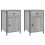 VidaXL (grey sonoma, 2 pcs) vidaXL Bedside Cabinets Bedside Table Side Table 2 pcs Black Engineered Wood 2
