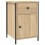VidaXL (sonoma oak, 2 pcs) vidaXL Bedside Cabinets Bedside Table Side Table 2 pcs Black Engineered Wood 5