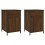 VidaXL (brown oak, 2 pcs) vidaXL Bedside Cabinets Bedside Table Side Table 2 pcs Black Engineered Wood 2
