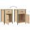 VidaXL (sonoma oak, 2 pcs) vidaXL Bedside Cabinets Bedside Table Side Table 2 pcs Black Engineered Wood 10