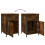 VidaXL (smoked oak, 2 pcs) vidaXL Bedside Cabinets Bedside Table Side Table 2 pcs Black Engineered Wood 10