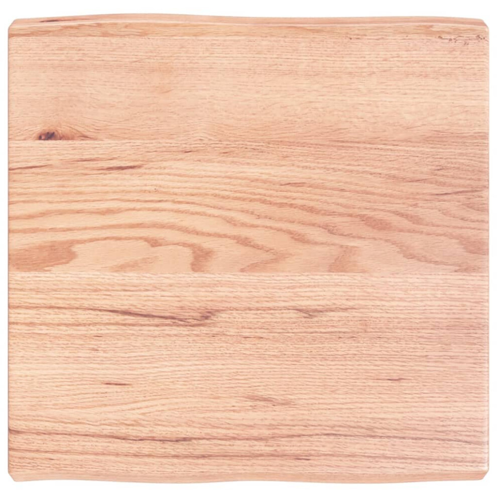 (light brown, 60 x 60 x 6 cm) vidaXL Table Top Wooden Desk Top for Table Treated Solid Wood Oak Live Edge