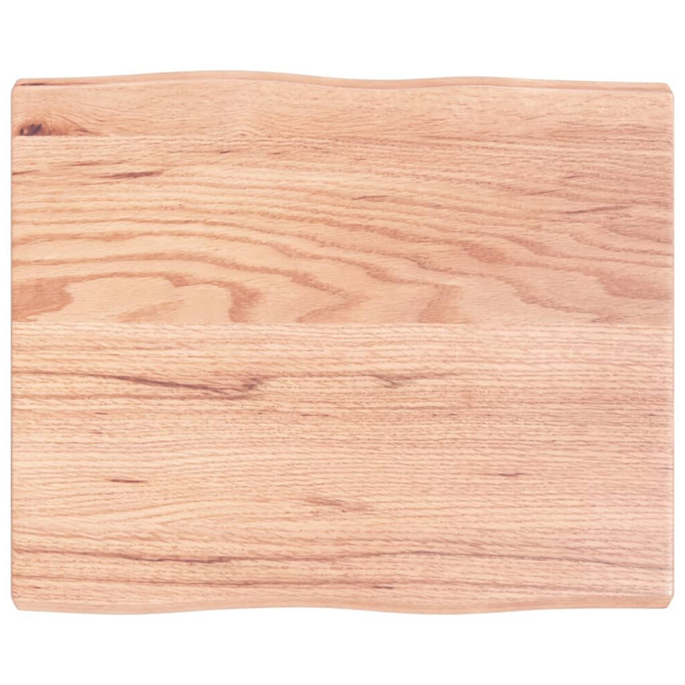 (light brown, 60 x 50 x 4 cm) vidaXL Table Top Wooden Desk Top for Table Treated Solid Wood Oak Live Edge