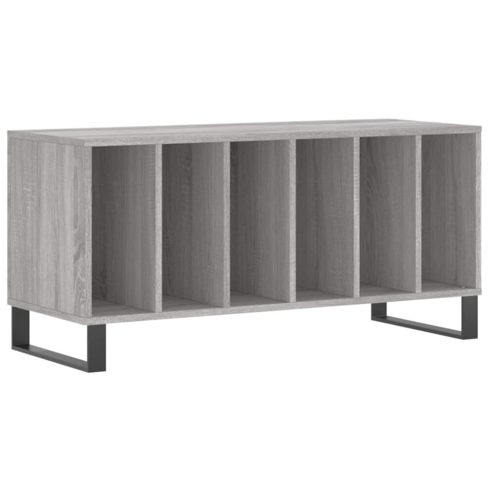 (grey sonoma) vidaXL Record Cabinet Record Storage Cabinet Sideboard White Engineered Wood