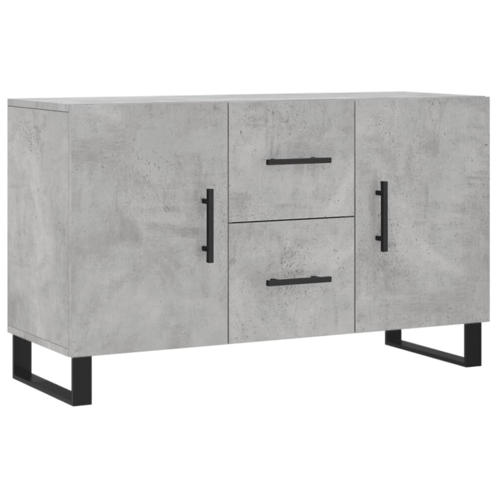 Vidaxl (Concrete ) Sideboard Cabinet Storage Cabinet Cupboard Sonoma Oak Engineered Wood Grey