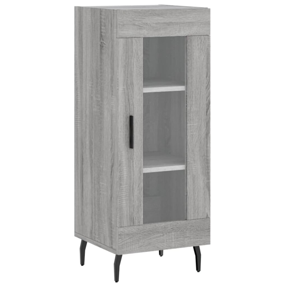 (grey sonoma) vidaXL Sideboard Storage Cabinet Cupboard Side Cabinet White Engineered Wood