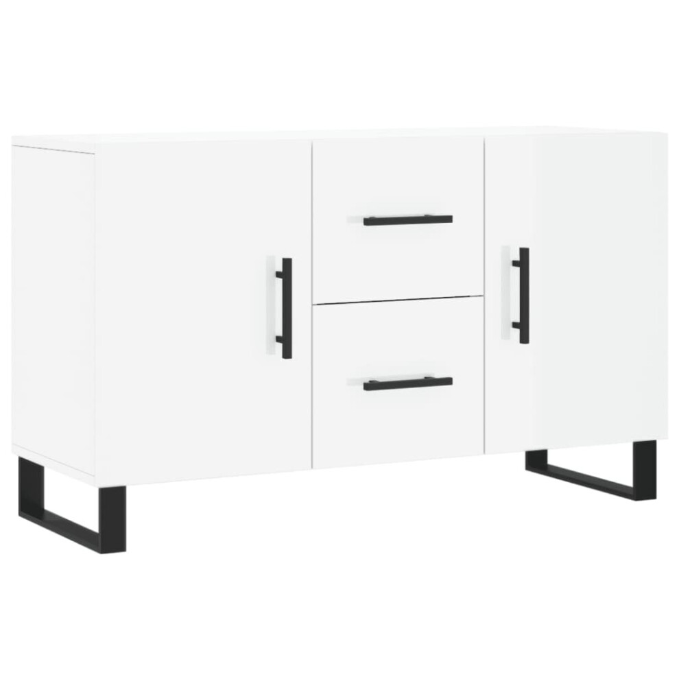 (high gloss white) vidaXL Sideboard Cabinet Storage Cabinet Cupboard Sonoma Oak Engineered Wood