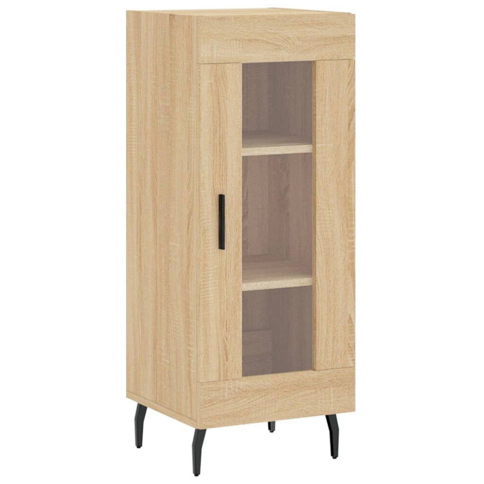 (sonoma oak) vidaXL Sideboard Storage Cabinet Cupboard Side Cabinet White Engineered Wood