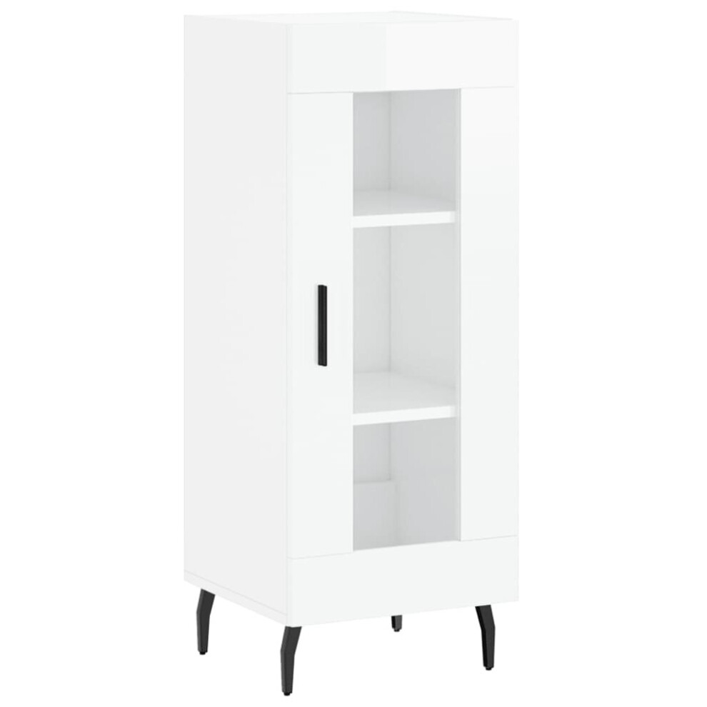 (high gloss white) vidaXL Sideboard Storage Cabinet Cupboard Side Cabinet White Engineered Wood