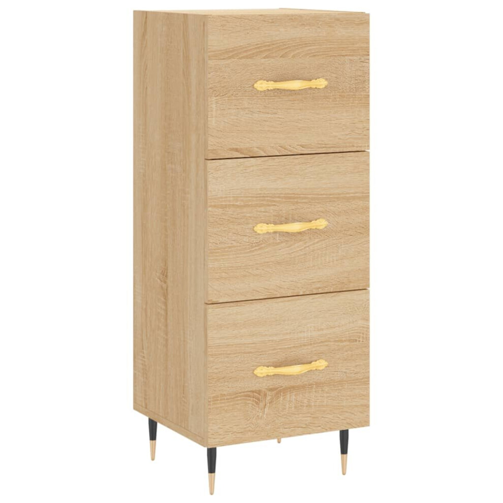 (sonoma oak) vidaXL Sideboard Storage Cabinet Cupboard Side Cabinet White Engineered Wood