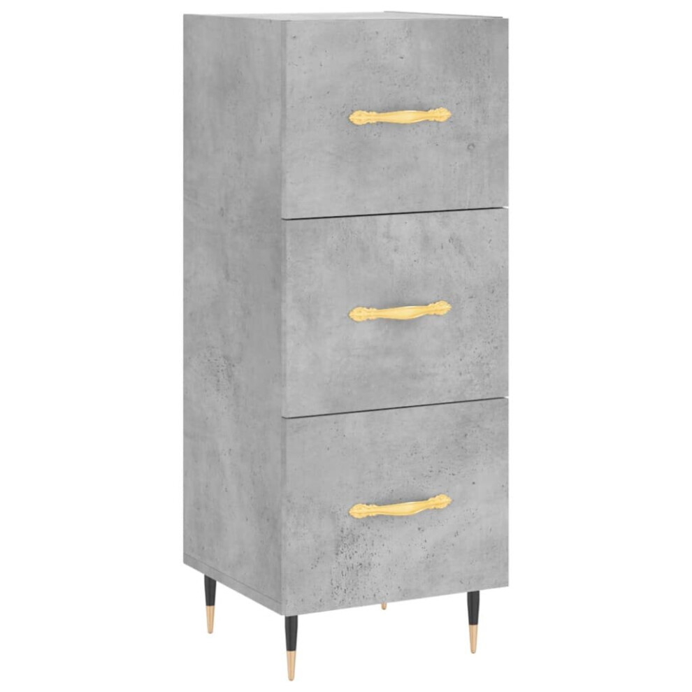 Vidaxl (Concrete Grey) Sideboard Storage Cabinet Cupboard Side Cabinet White Engineered Wood