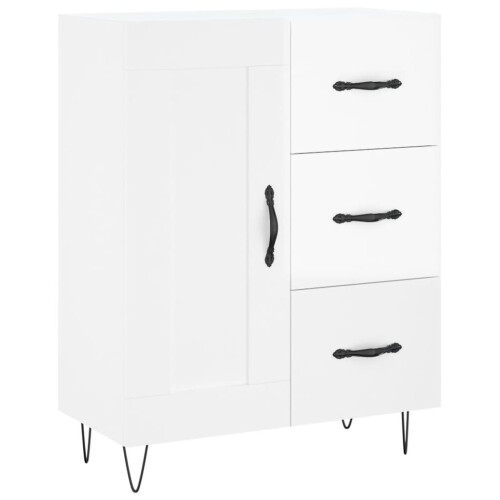 VidaXL (high gloss white) vidaXL Sideboard Storage Cabinet Side Cabinet Cupboard Black Engineered Wood 1