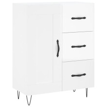 (high gloss white) vidaXL Sideboard Storage Cabinet Side Cabinet Cupboard Black Engineered Wood