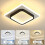 (  Single Square - Black) LED three color adjustable ceiling lamp modern pendant lamp 1