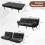 Costway 2 Seat Convertible Sofa Bed Memory Foam Sleeper Couch 3-level Adjust 2