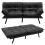 Costway 2 Seat Convertible Sofa Bed Memory Foam Sleeper Couch 3-level Adjust 1